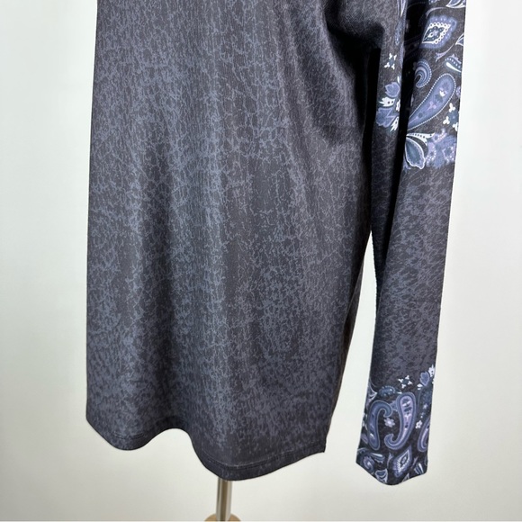 Soft Surroundings Blue Printed Turtleneck Medium - Picture 10 of 15